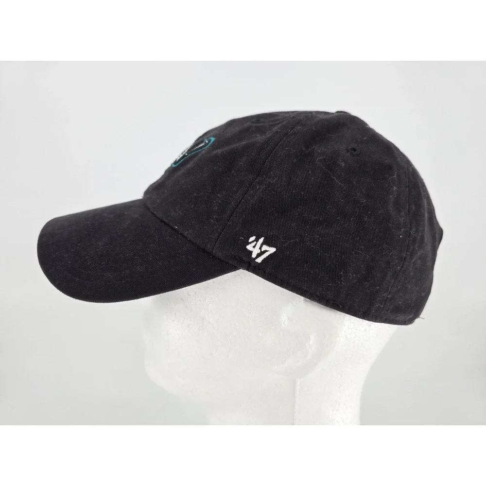 San Jose California Sharks Hockey Team‎ '47 Hat Throwback Crest With Jewels!